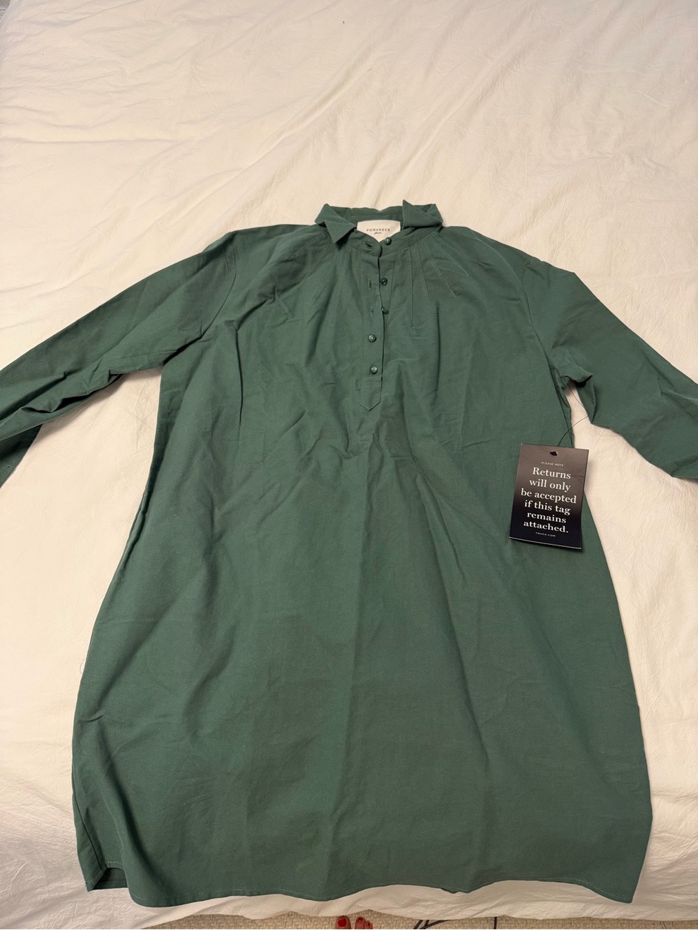 TUCKERNUCK POMANDER PLACE NWT Forest Green Long-Sleeve Dress